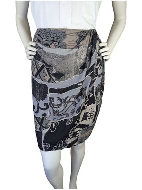 Vintage Peter Nygard 100% Silk Draped Skirt | Made In Canada | Artsy Boho | M